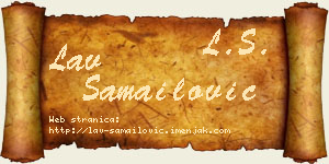 Lav Samailović vizit kartica